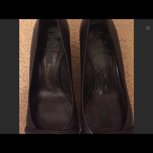 Tory Burch authentic black wedge shoes - Picture 5 of 6